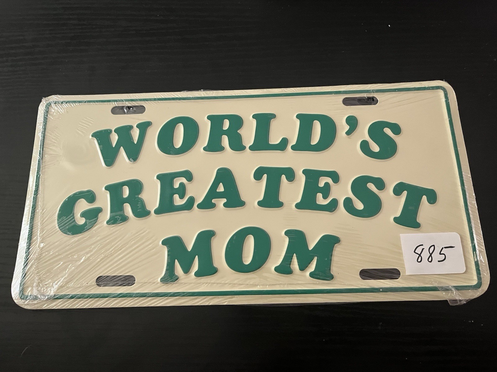 Vintage novelty License Plate Tag. World's Greatest MOM. Metal