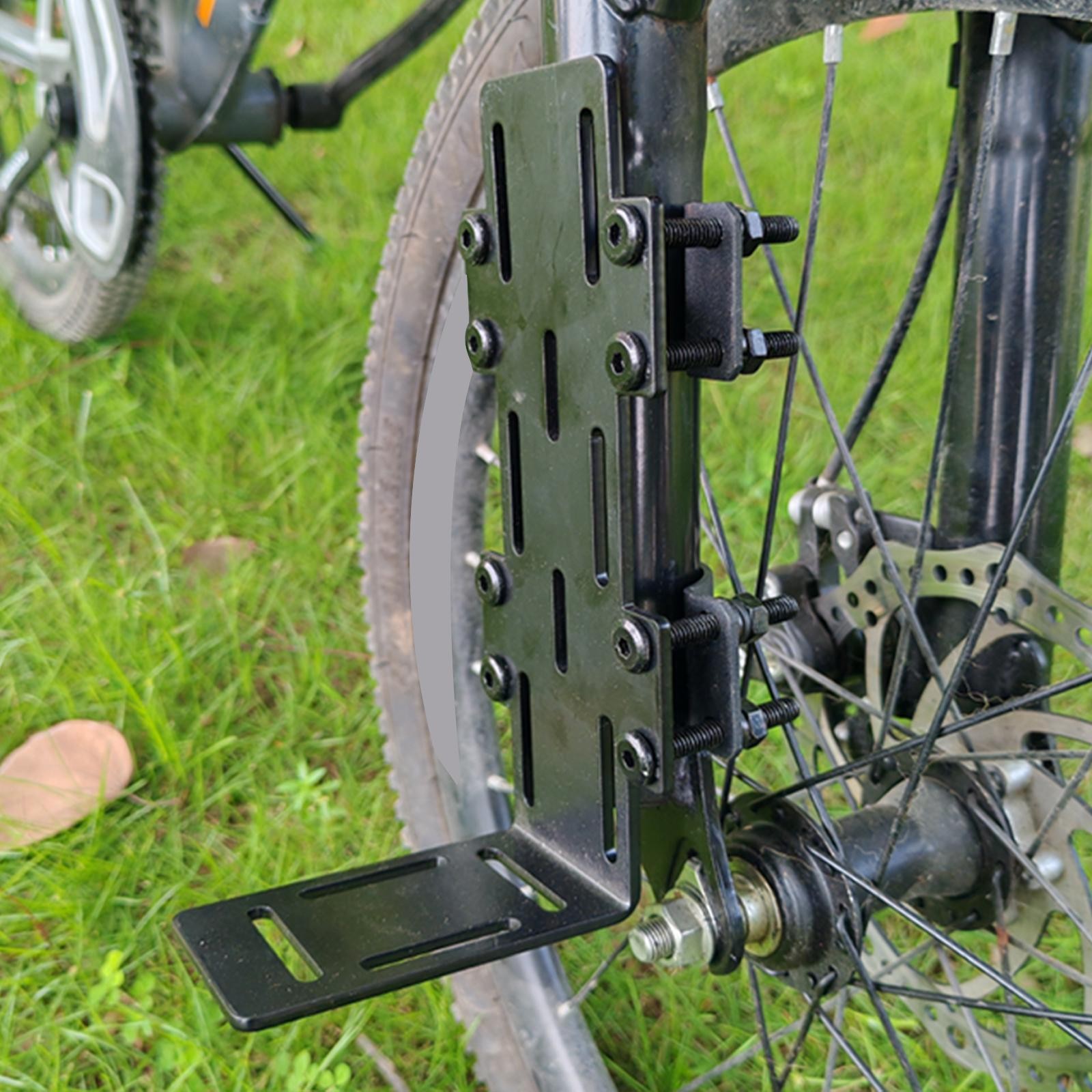 Bike Front Carrier Rack Black Lightweight Multipurpose Luggage Bracket Enhanced