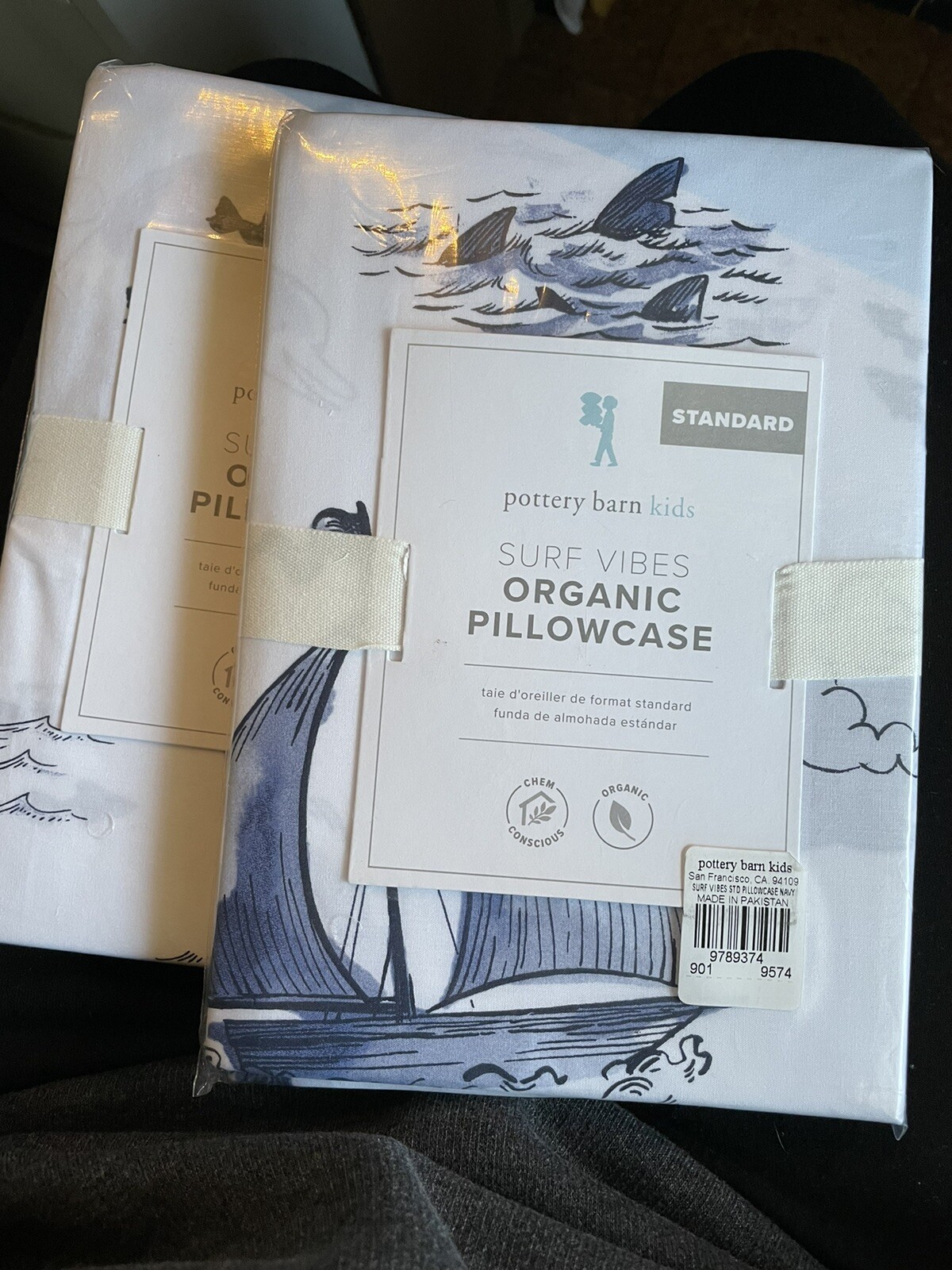 Pottery Barn Kids Surf Vibes Standard Pillowcase Island Coastal Decor Organic