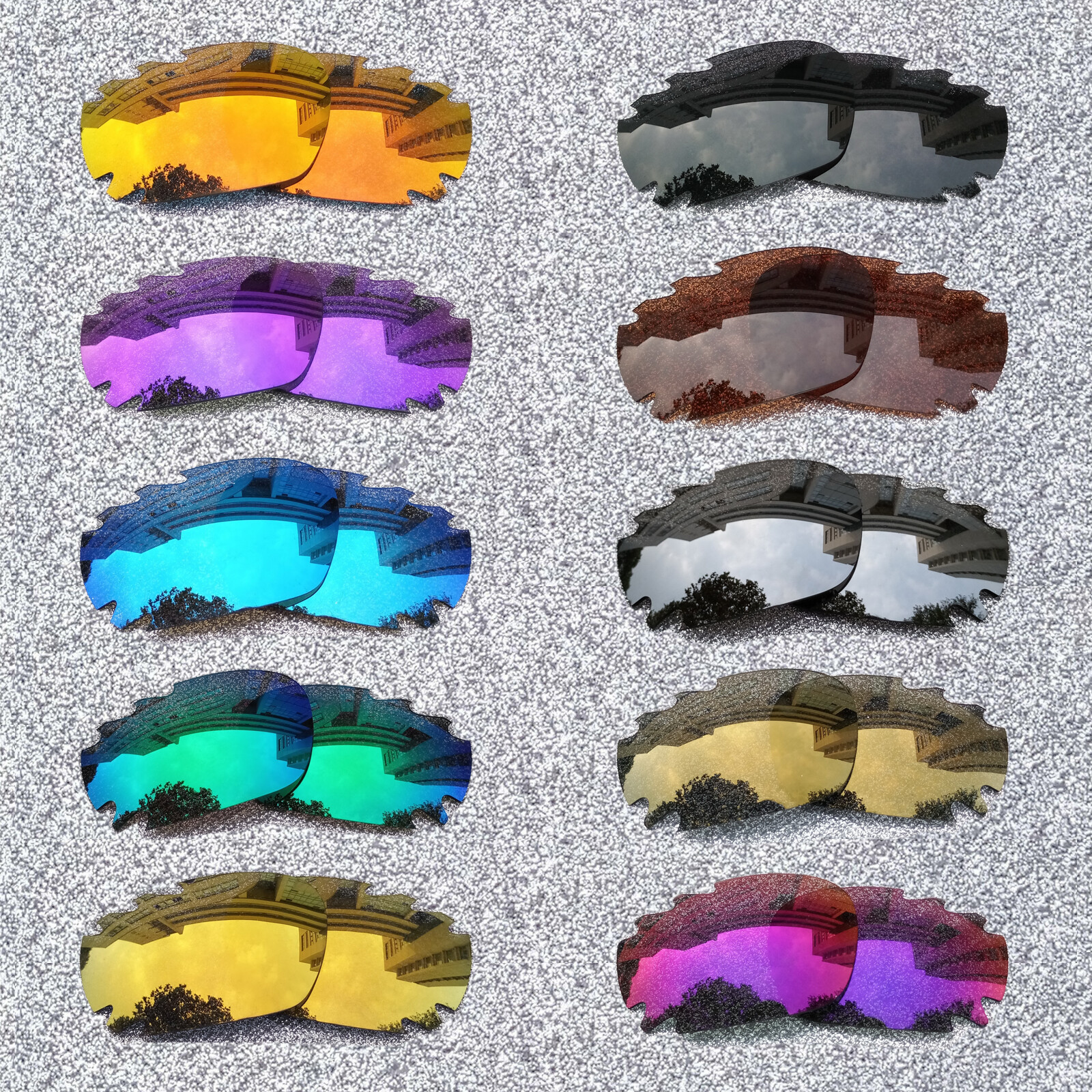 ExpressReplacement Polarized Lenses For-Oakley Racing Jacket Vented Sunglass-Opt