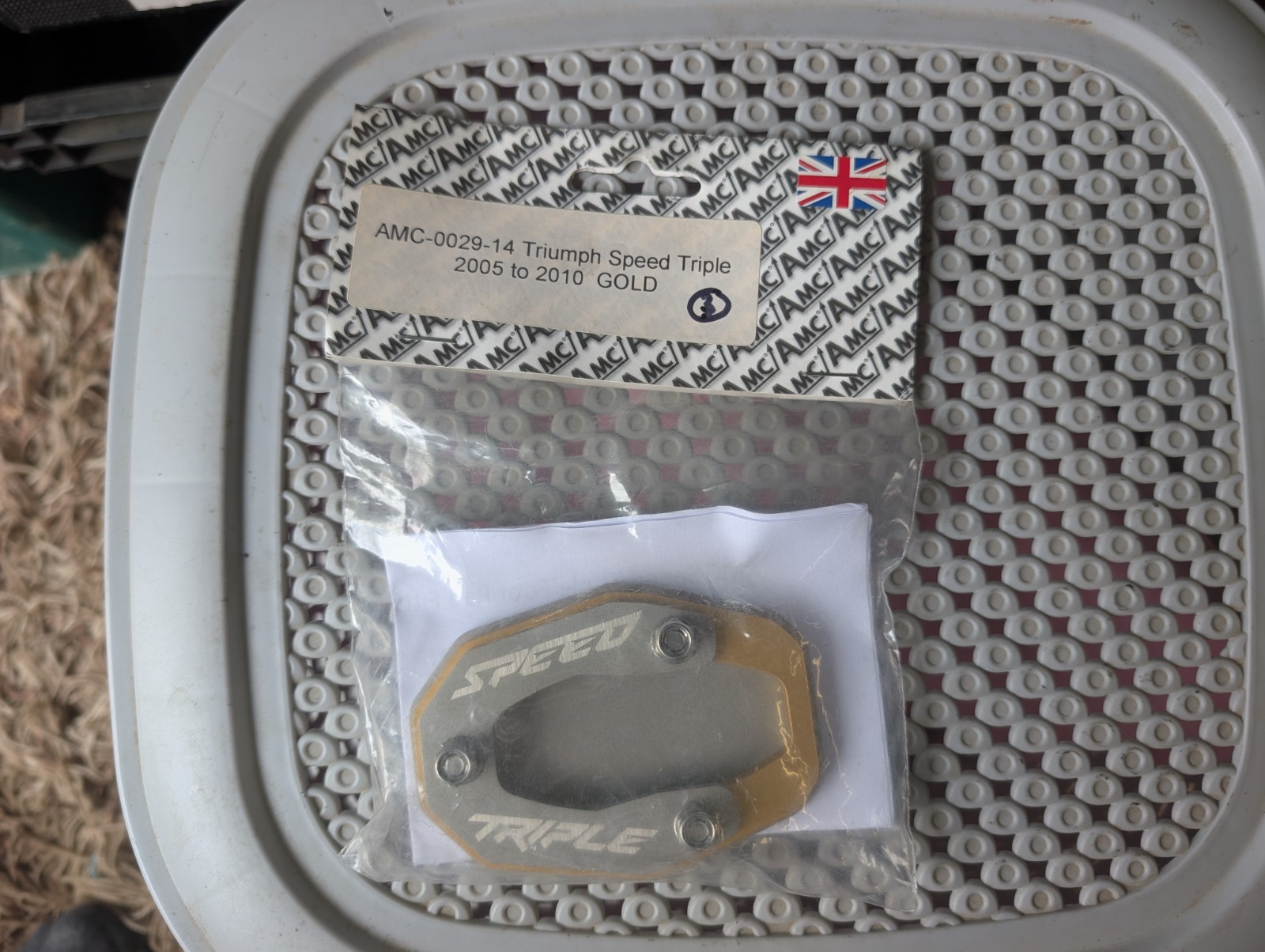 Triumph Sprint Triple 2005-2010 AMC Side Stand Extension Pad (Gold) #G
