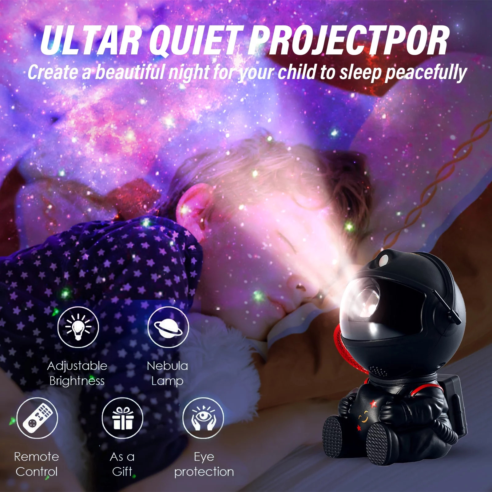 Astronaut Galaxy Projector, Starry Sky Nebula Projection Night Light with Remote