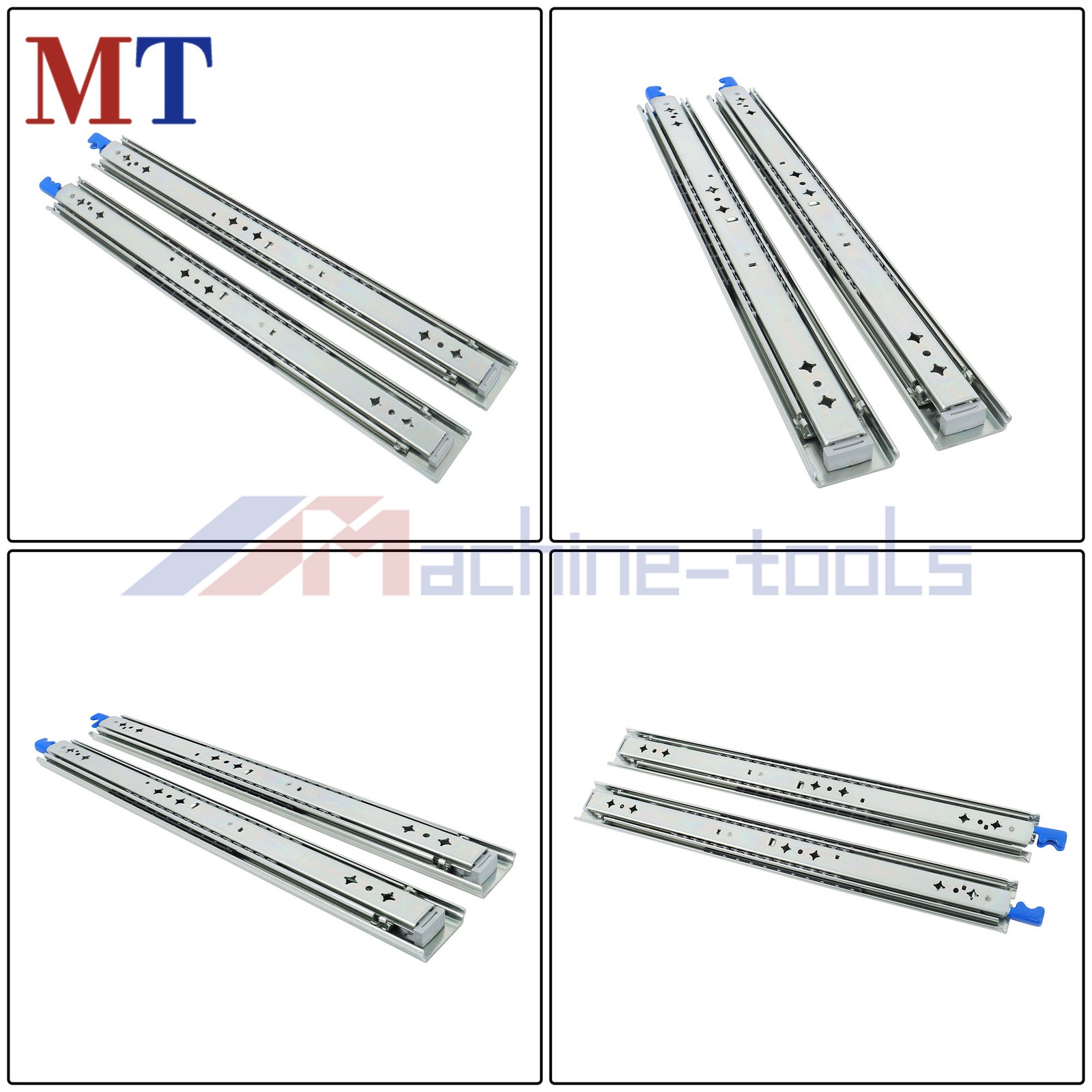 20" Drawer Slides With Locking Mechanism 500lb Full Extension Tool Box