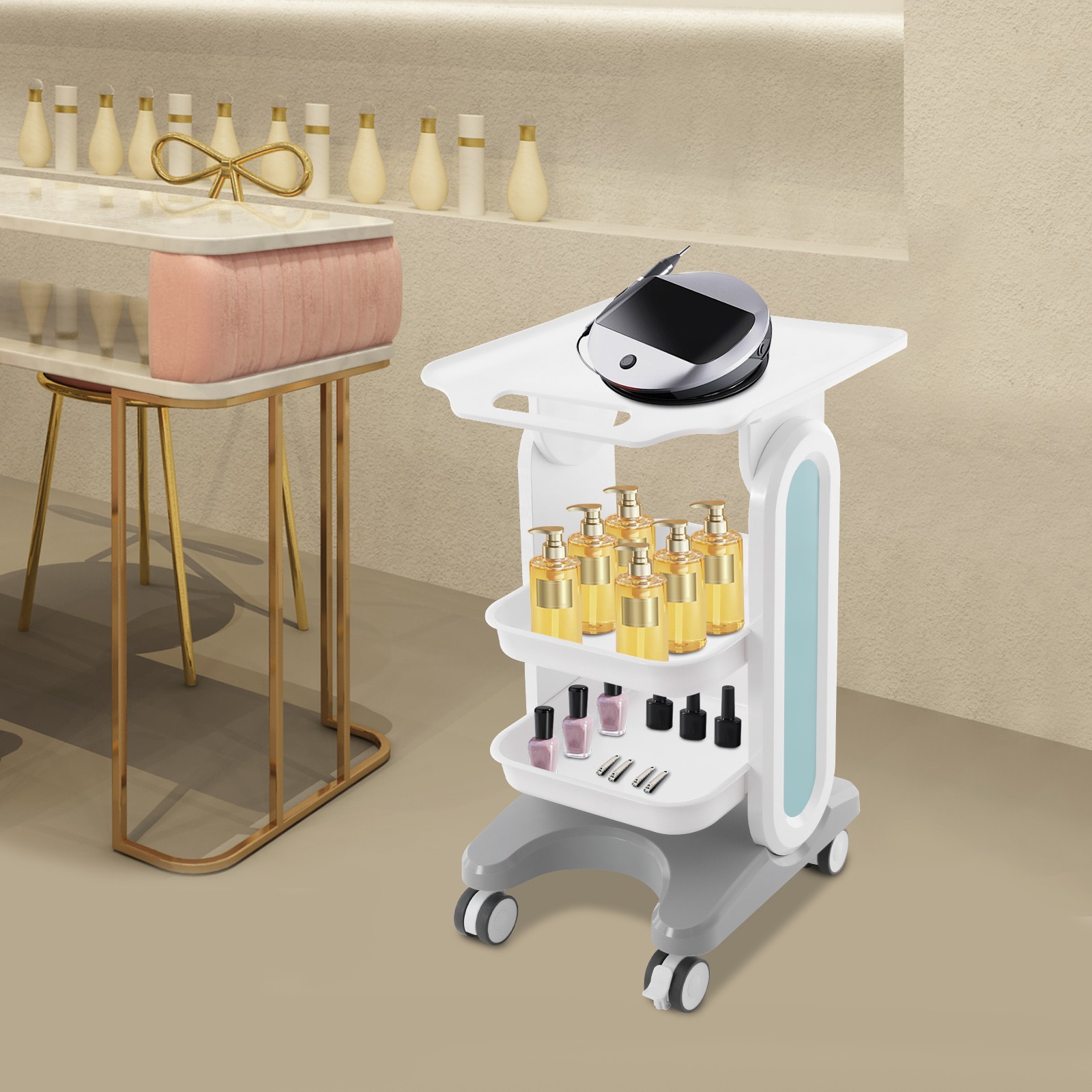 Medical Cart, Beauty Salon Storage Cart, Beauty Tool Storage Cart