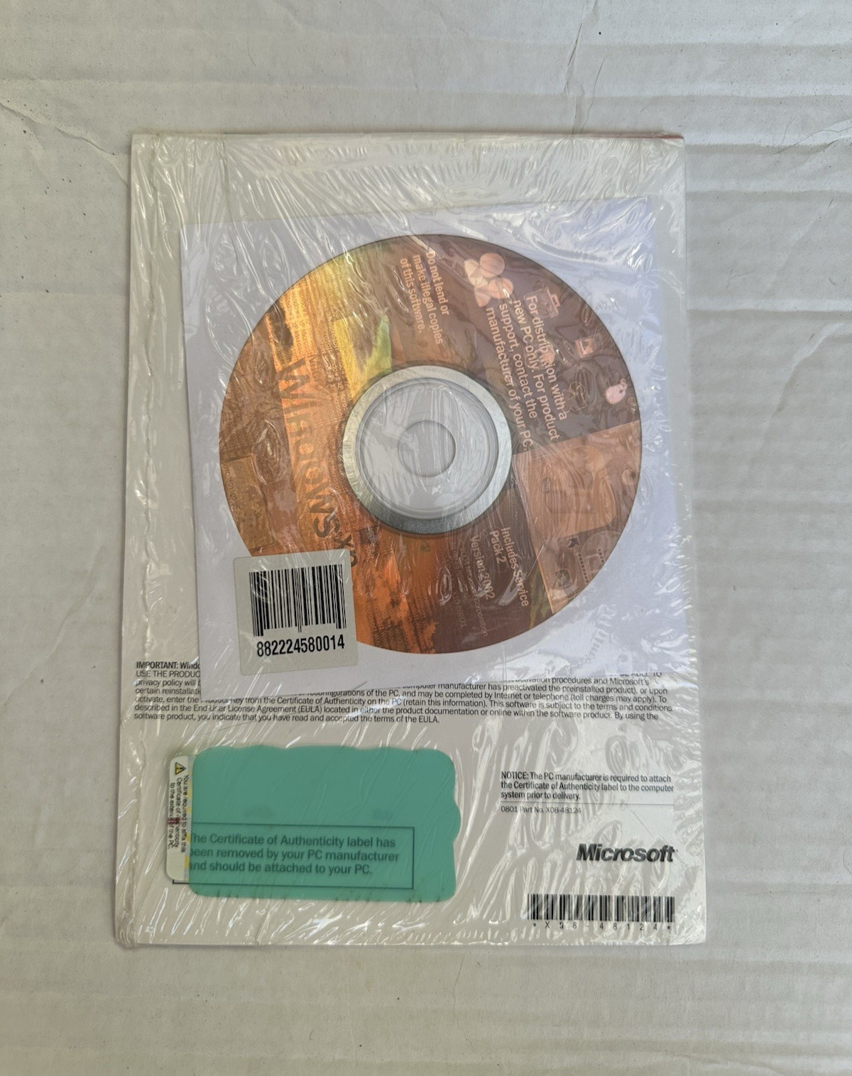 MICROSOFT WINDOWS XP PROFESSIONAL w/SP2 FULL OPERATING SYSTEM MS WIN PRO 32 Bit