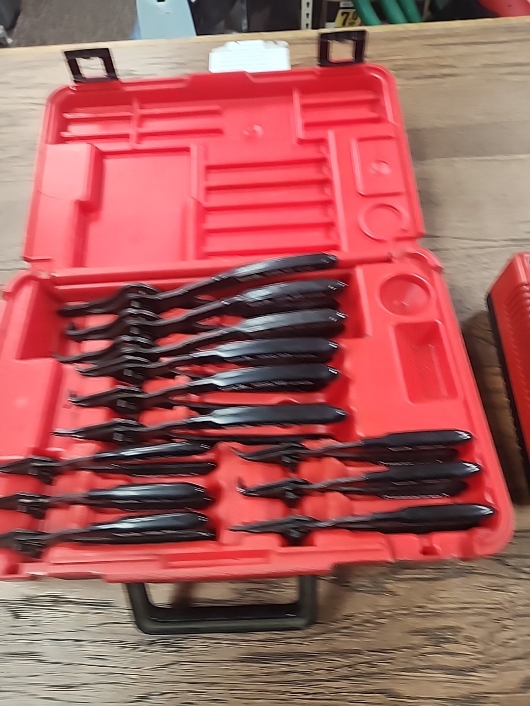 Matco MST1225 QTR Turn Retaining Ring Pliers 12 Piece Set with Case COMPLETE EUC