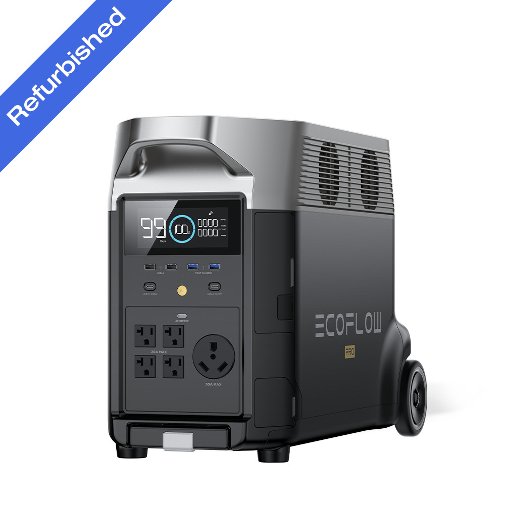EcoFlow DELTA Pro 3600Wh Power Station Generator Certified Refurbished, LFP