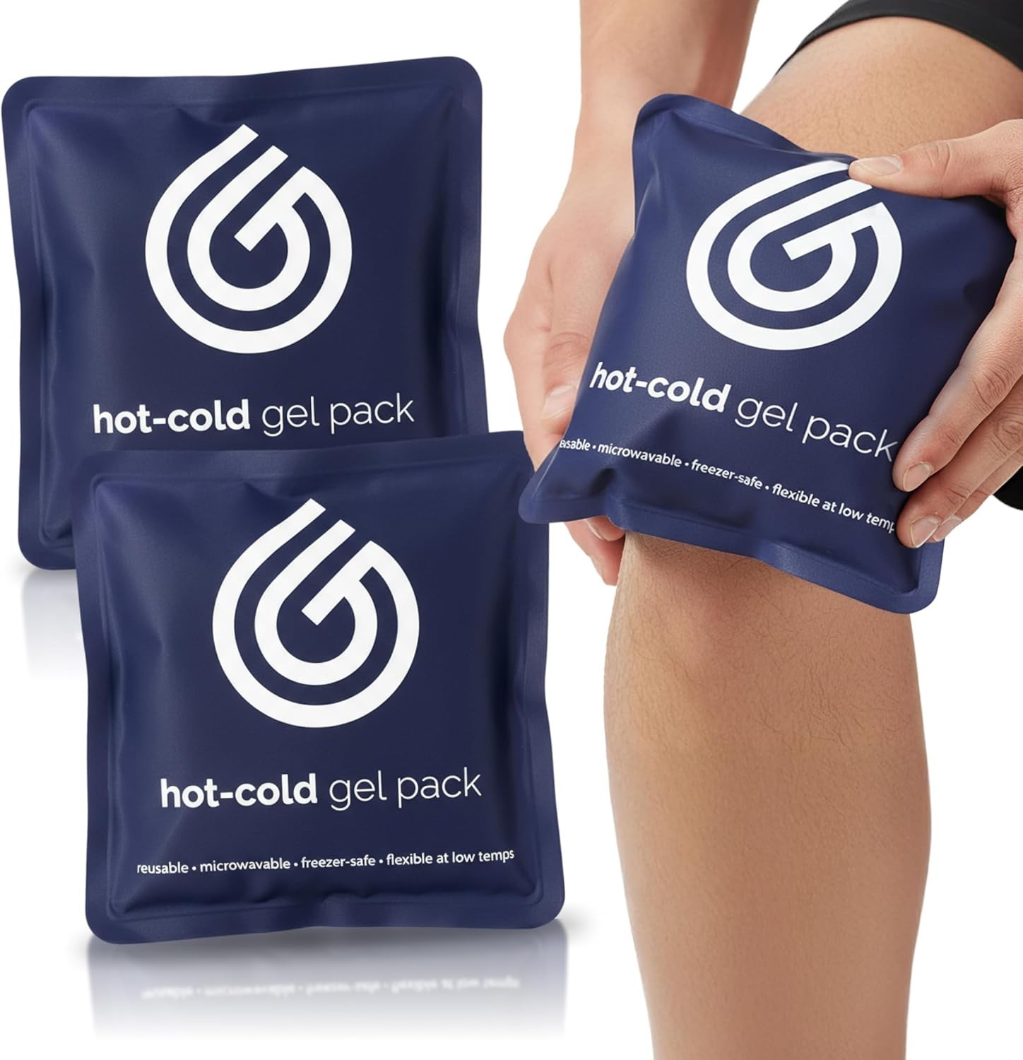2pk Small Luxury Reusable Hot/Cold Gel Pack for Sports Injury Microwavable 14x14