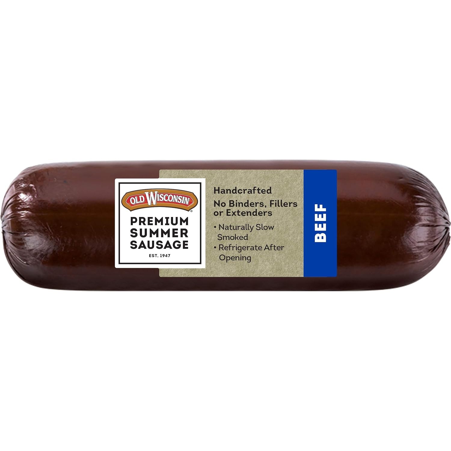 Old Wisconsin Premium Summer Sausage, 100% Natural Meat,Ready to Eat,8 Ounce