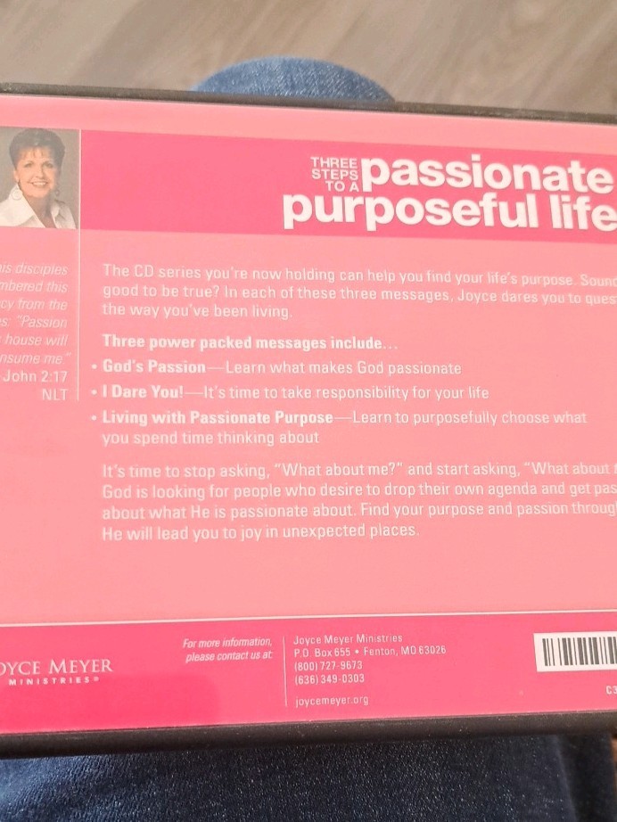Joyce Meyer Audio Three Steps to A PURPOSEFUL Life TEACHER GUIDE Self Help