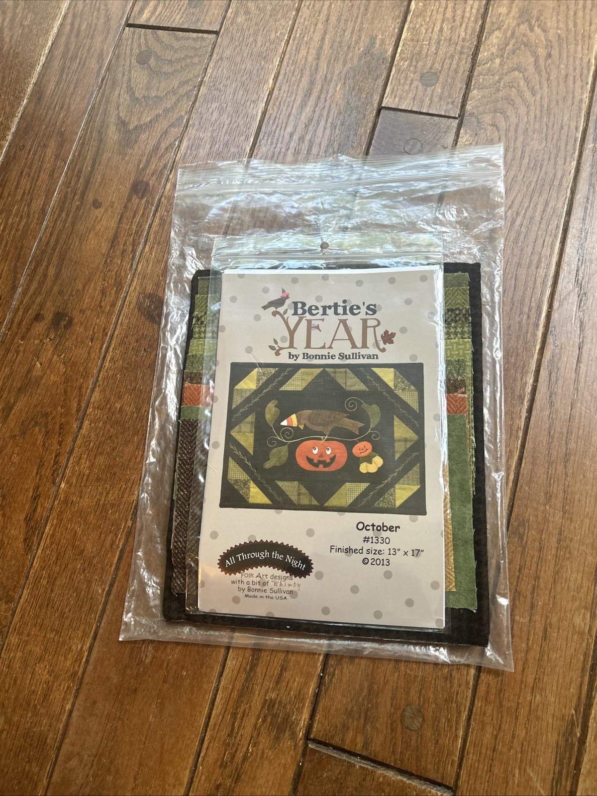 Bertie's Year Quilt Kit October #1330 All Through the Night Complete Kit