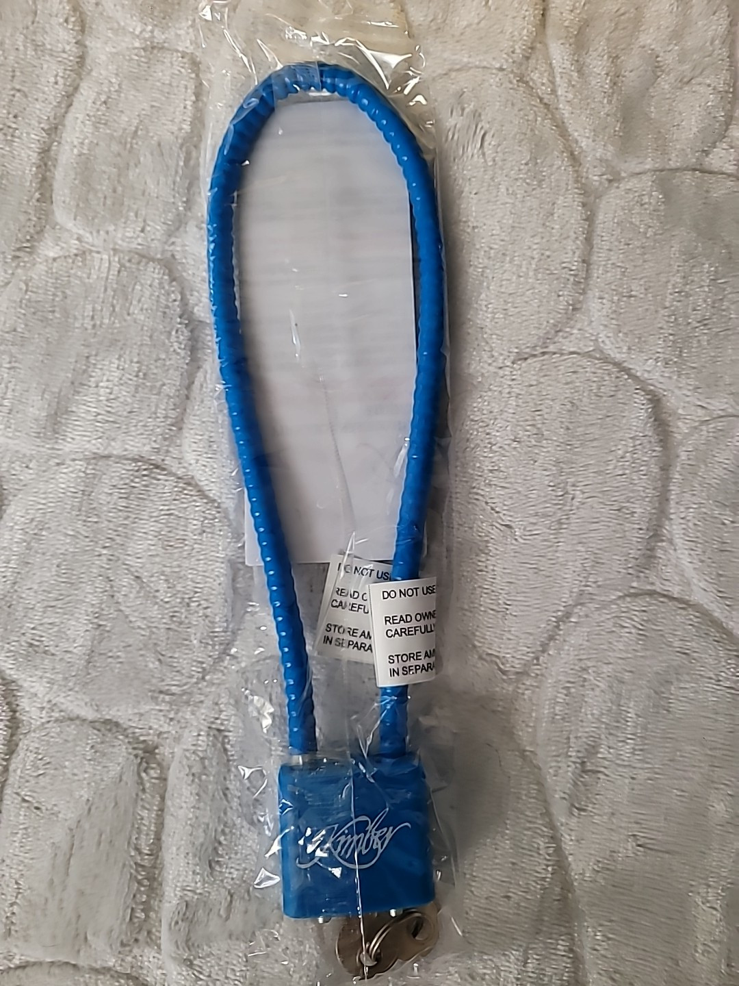 Kimber Factory Issue Blue Cable Gun Lock with 2 Key. NEW USA 🇺🇸