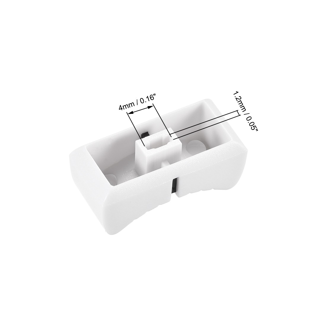 10pcs Console Mixer Slider Fader Knobs Replacement for Potentiometer White Black