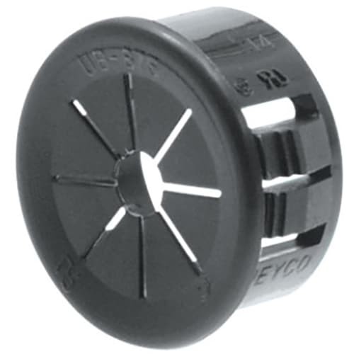 50pk HEYCO 2119 Bushing, Nylon 6/6, Black, 0.8750 in, Height 0.4500 , UB Serie