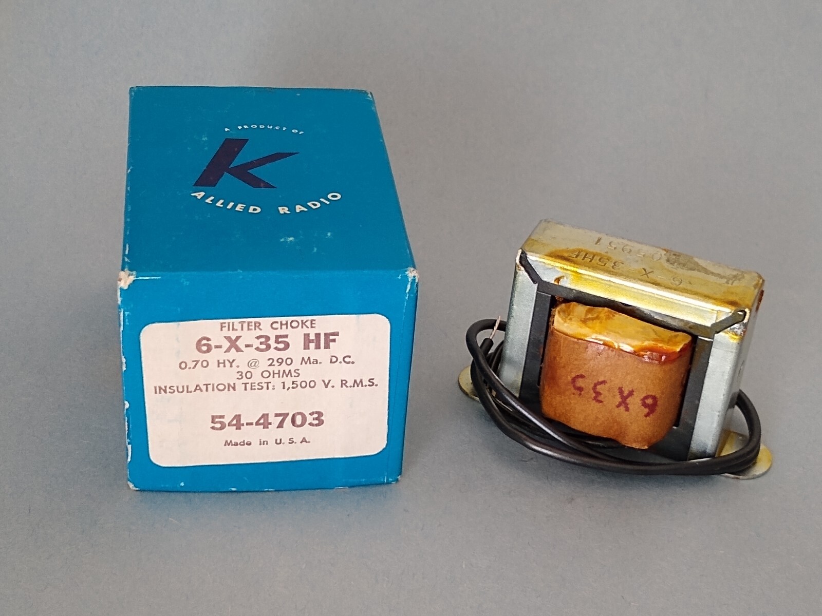 Low Voltage Power Supply Filter Choke 0.7 Hy, 290 mA, 30 Ohms