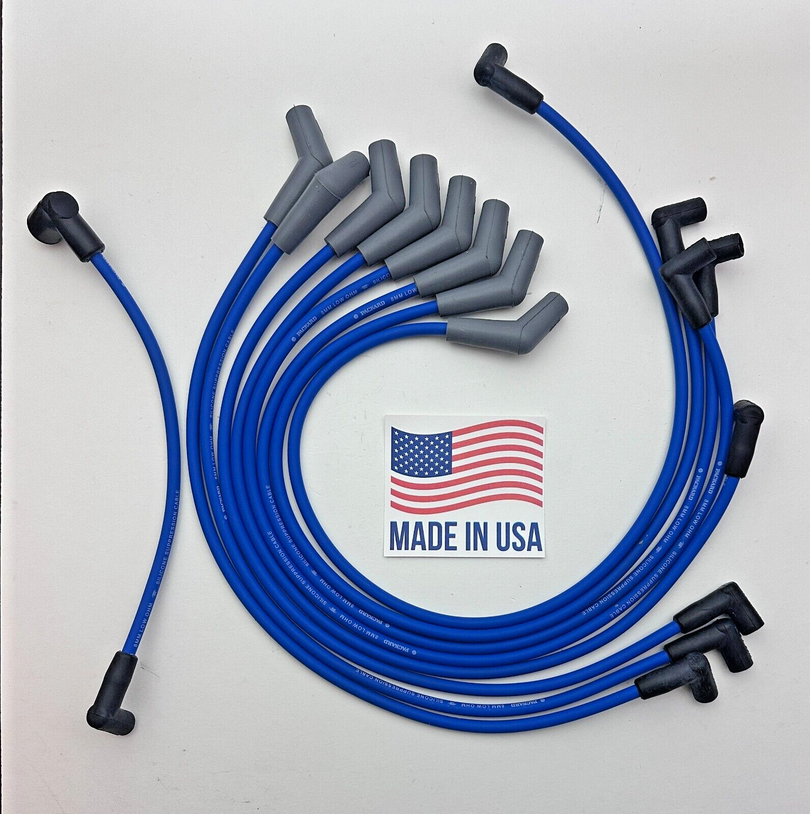 1980-1987 FORD 460 PICKUP F250 F350 VAN E250 E 350 BLUE 8mm USA Spark Plug Wires