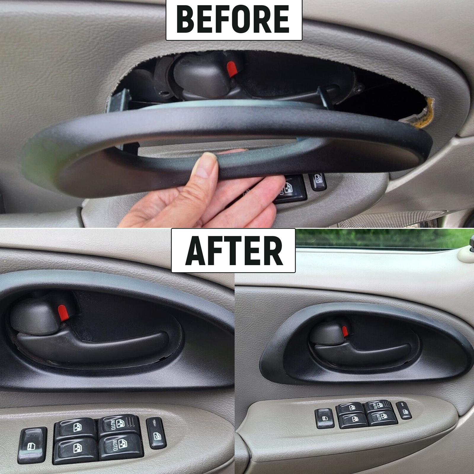 Front Left Door Handle Bezel Trim Inner Driver Side For 02-09 Chevy Trailblazer