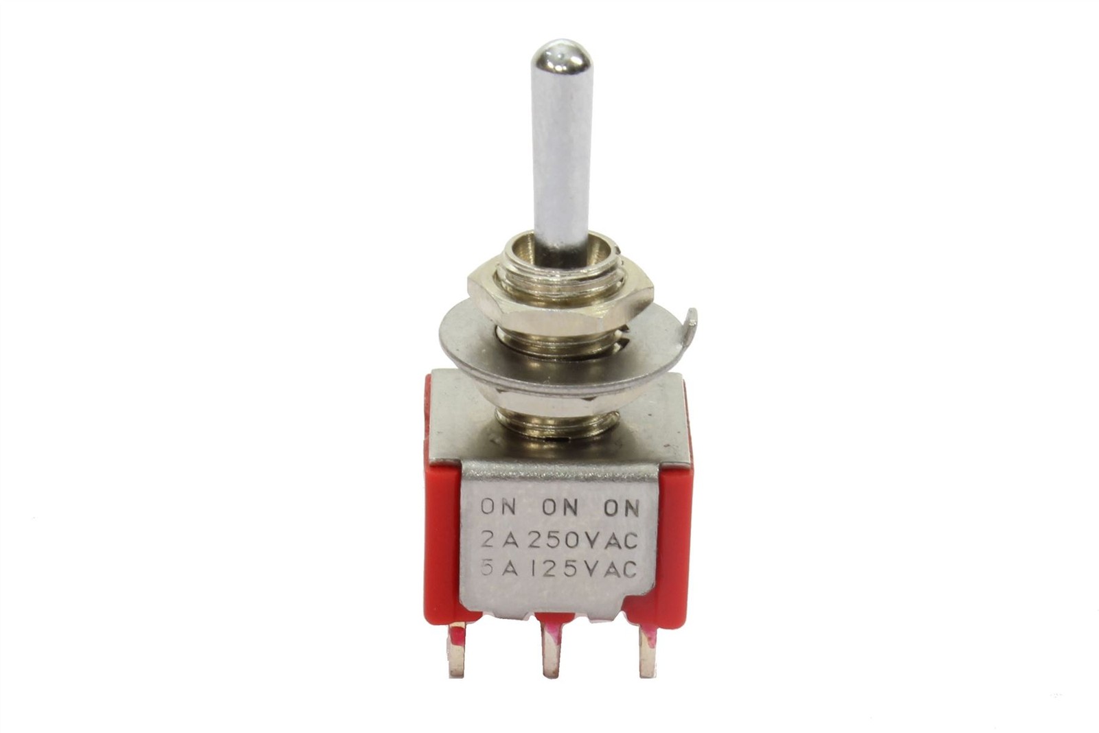 Mini Toggle Switch 3-way On-On-On Round Lever Chrome