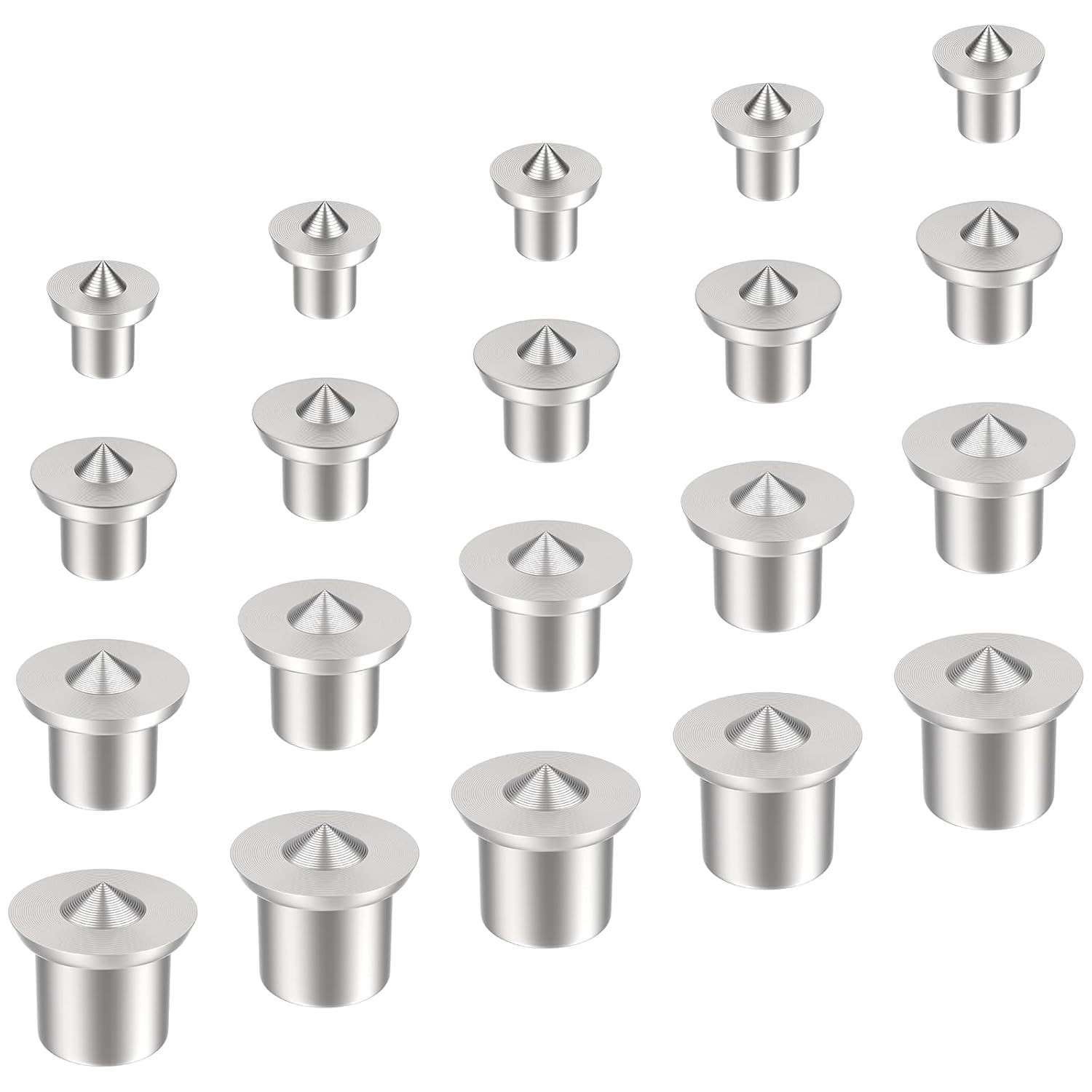 20Pcs Dowel and Tenon Center Transfer Plugs, Solid Dowel Pin Centers Drilling Ho