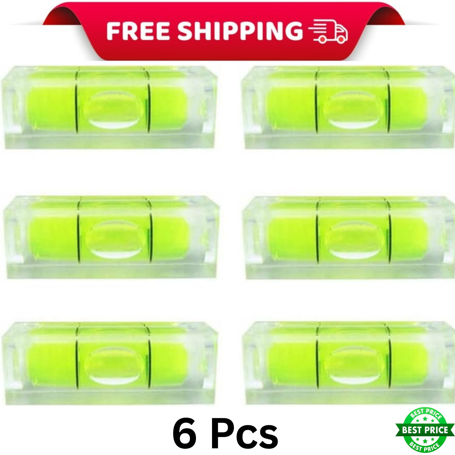 6pcs Small Bubble Level Mini Square Bubble Spirit Levels Leveling Tools New...