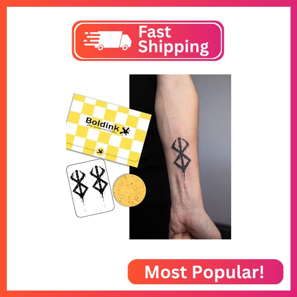 Boldink Temporary Tattoos,Semi Permanent Tattoos,15 Days Long Lasting Tattoo Sti