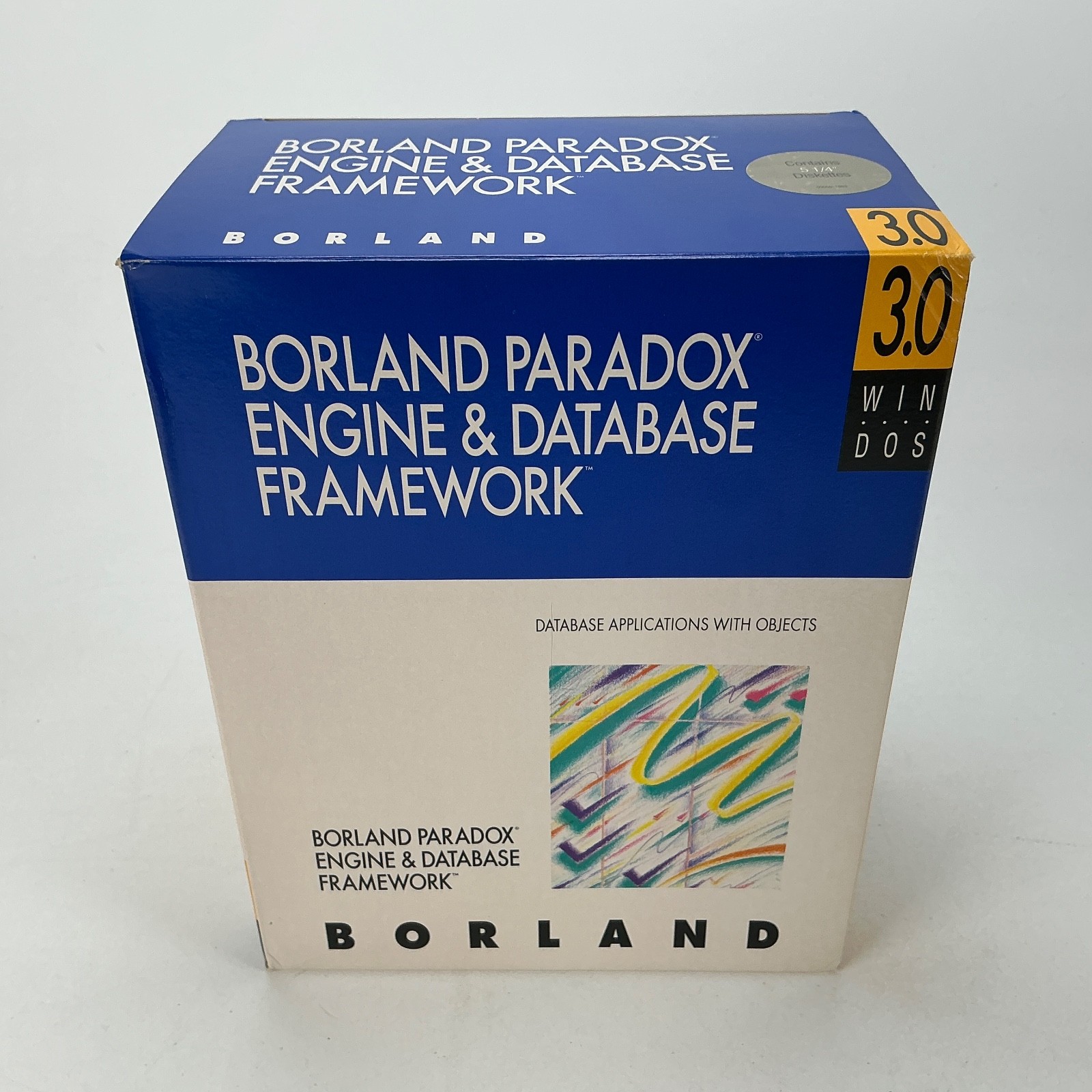 Borland Paradox Engine & Database Framework 5.25” Disks for Vintage IBM New