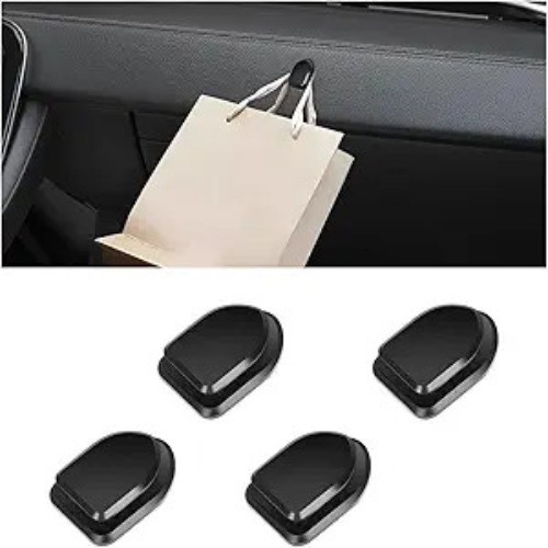4PCS Car Dashboard Mini Hooks, Strong Self Adhesive Vehicle Hangi Color: 4 PCS