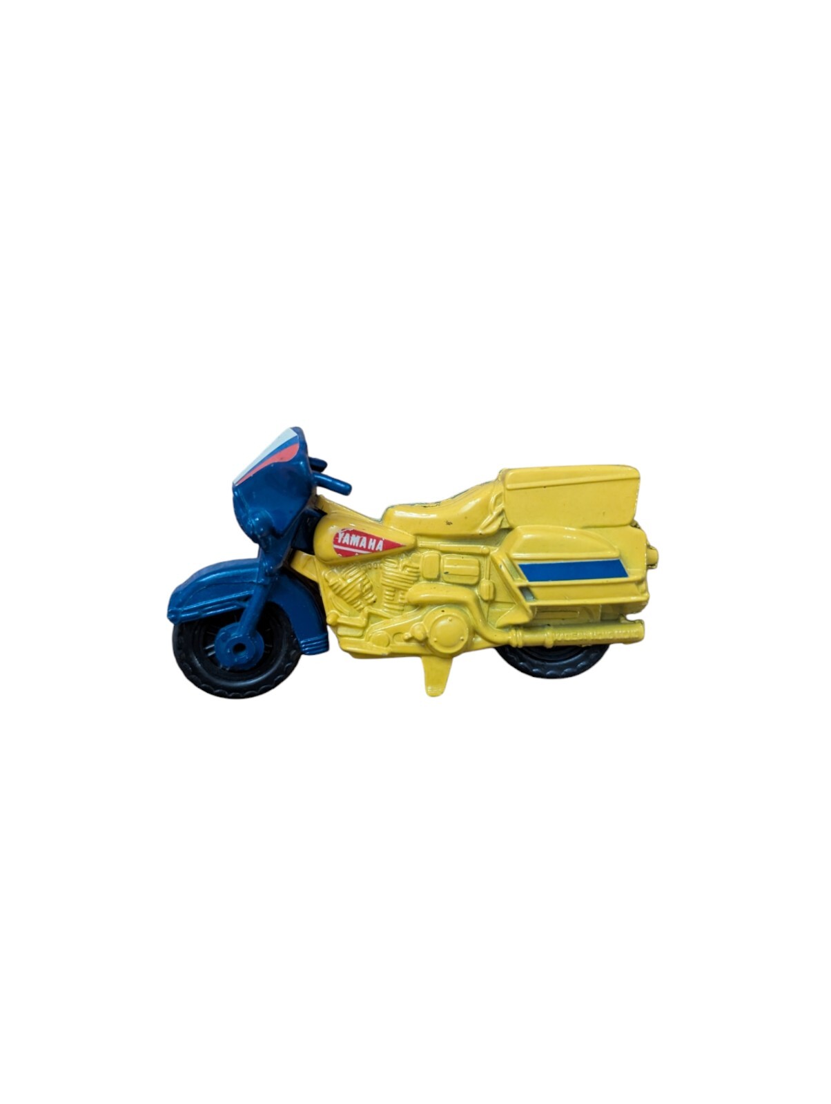 VINTAGE YAMAHA MOTORCYCLE DIE-CAST METAL PENCIL SHARPENER, YELLOW HONG KONG