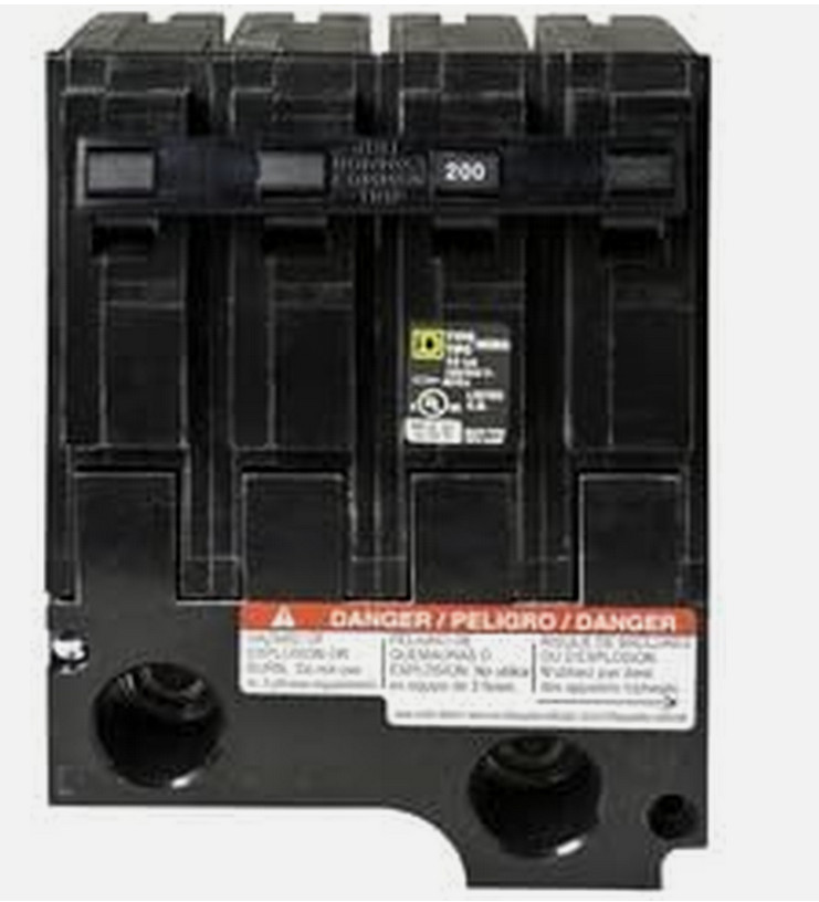 Homeline Plug-On Circuit Breaker HOM2200BB Branch 200 AMP UL Approved