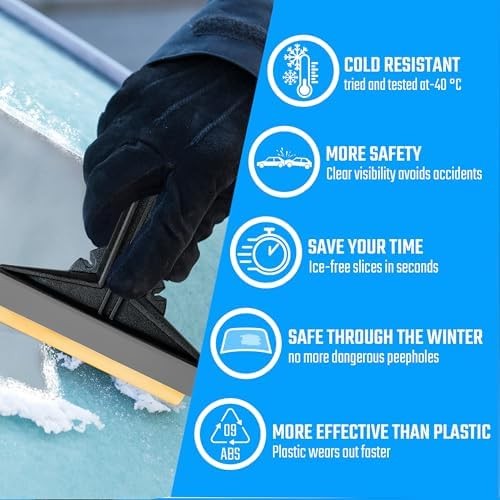 Brass Blade Ice Scraper for Car Windshield Fast Snow Removal Tool