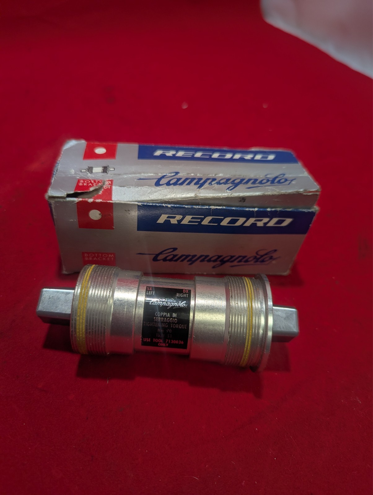 Campagnolo Chorus Bottom Bracket Italian Square Taper 102mm NOS 36x24 Italy Bike