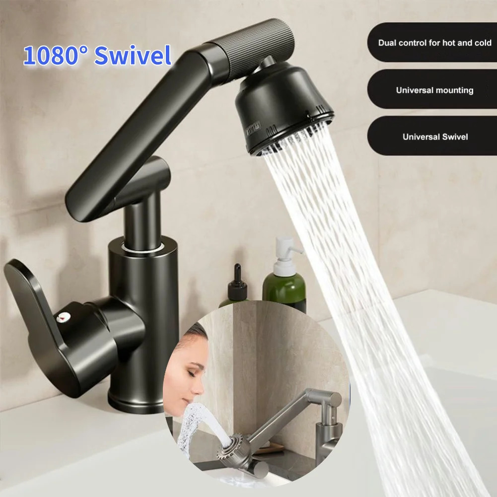 1080 Degree Swivel Faucet Robotic Arm Faucet 360 Degree Rotation Mechanical Arm