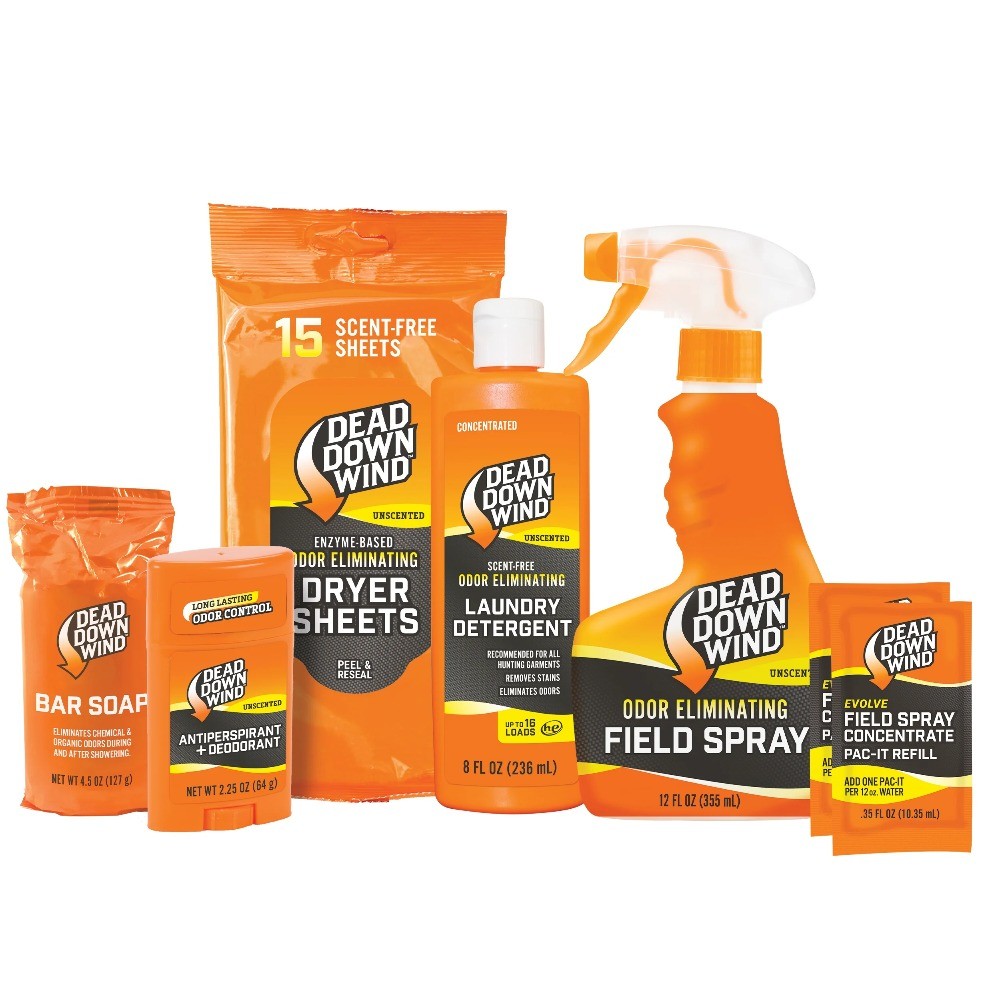 Dead Down Wind Pro Hunter 2.0, 7-Piece Scent Elim Kit, Body/Cloth/Field​