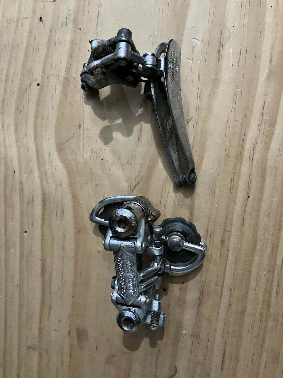 Campagnolo Record 5 By 2  Speed Vintage Front And Rear Derailleurs