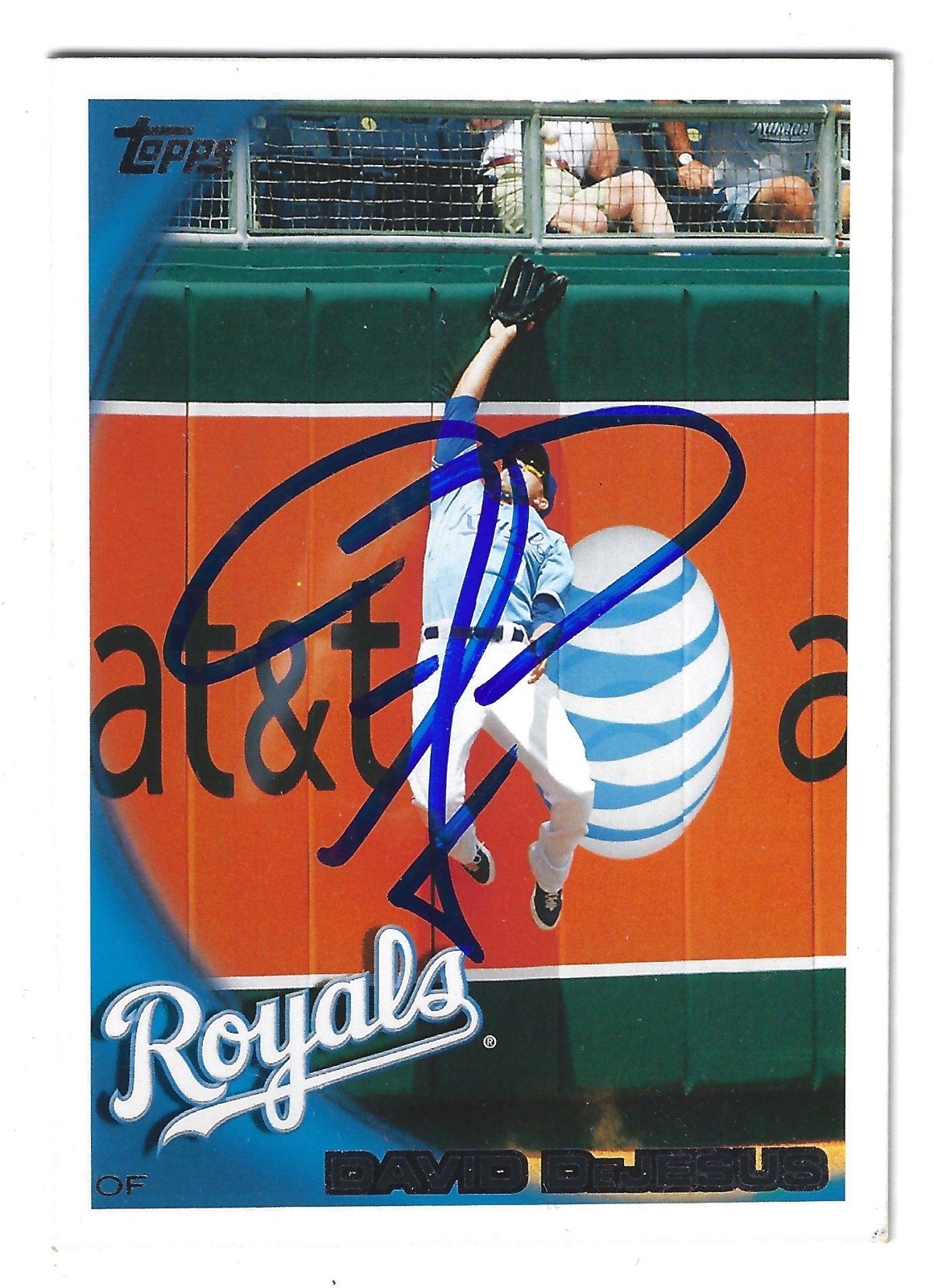 DAVID DeJESUS KANSAS CITY ROYALS SIGNED 2010 CARD ANGELS RAYS NATIONALS CUBS A'S