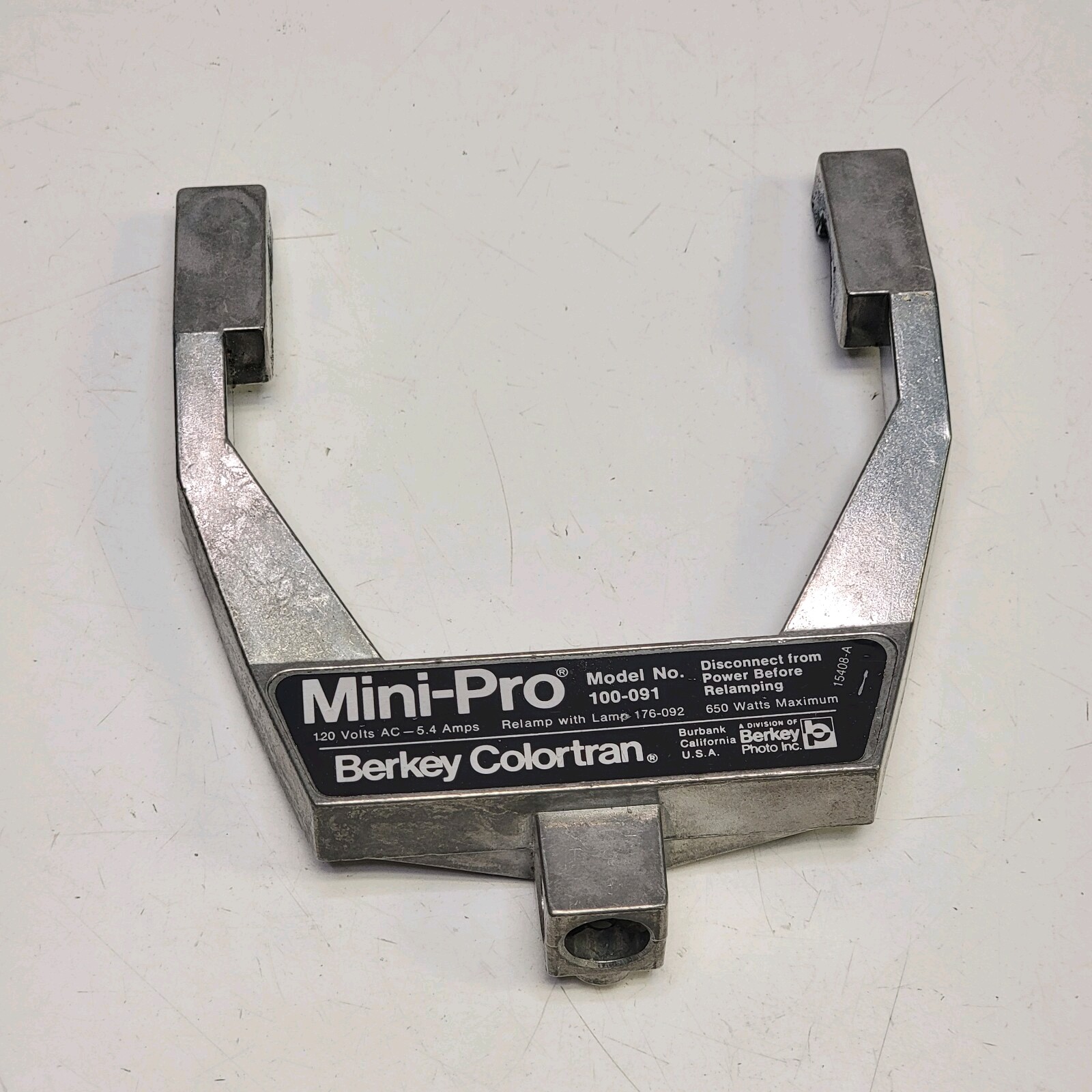 ORIGINAL LIGHT MOUNT BRACKET - Berkey Colortran Mini-Pro Model No. 100-091