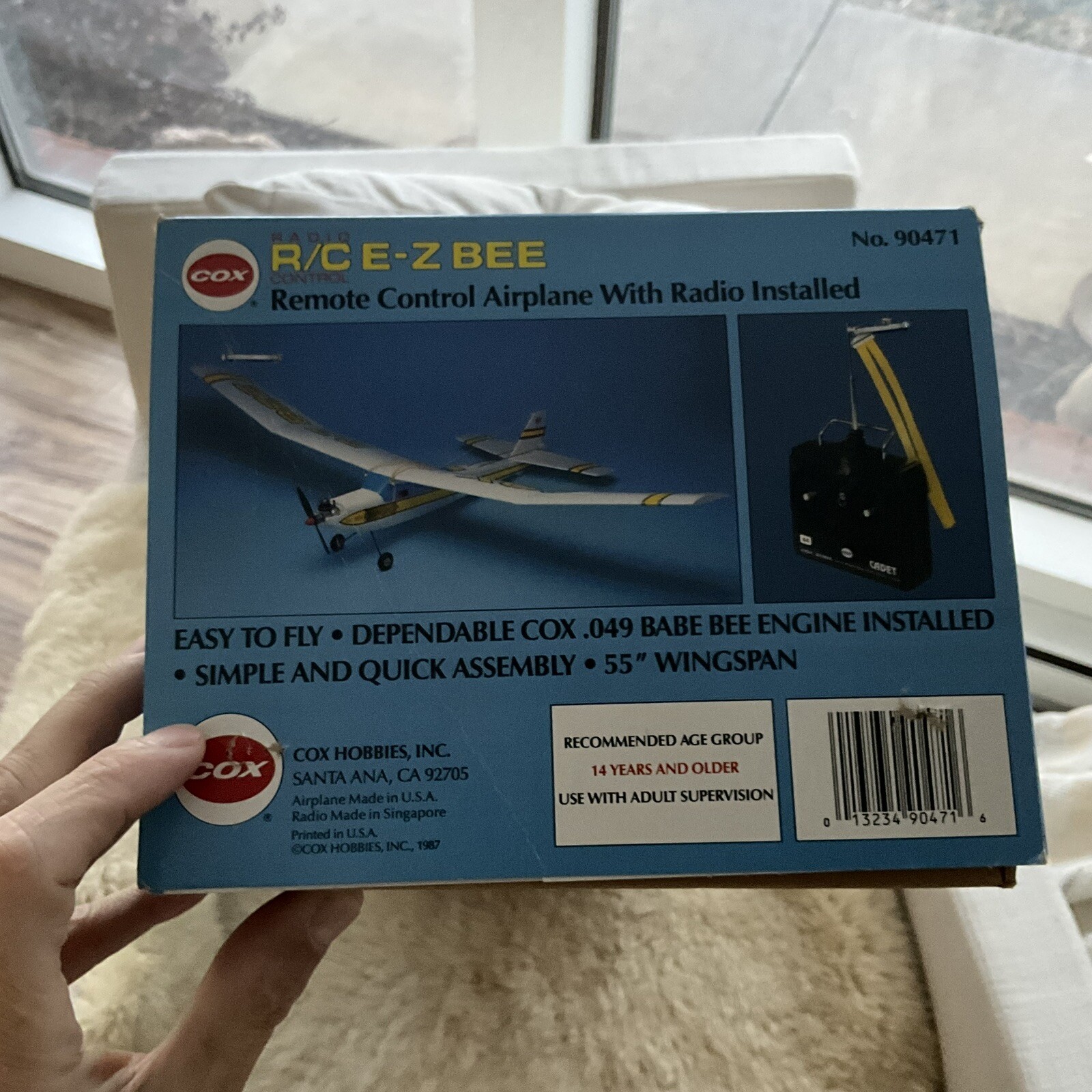Rare 1987 Version Cox R/C E-Z Bee Model 90471 Flying Plane ✈️
