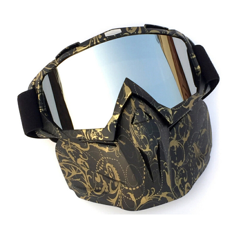 Winter Snow Protective Goggles Detachable Mask Ski Snowboard Alpine OTG Eyewear