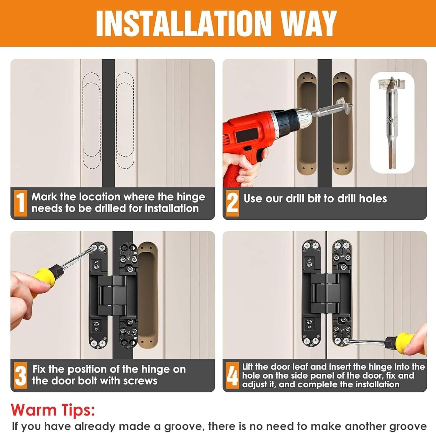 6" Hidden Door Hinge/Concealed Hinges,Invisible Hinges | Invisible Door Silent