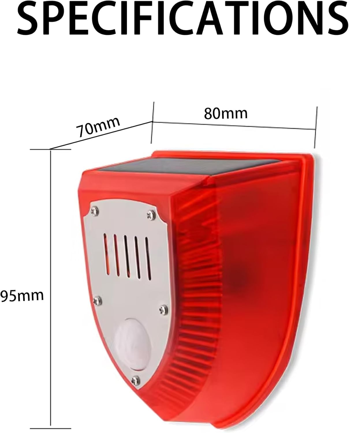 6pcs Solar Outdoor Motion Sensor Alarm 129db Barking Gunshot Sound Motion Sensor