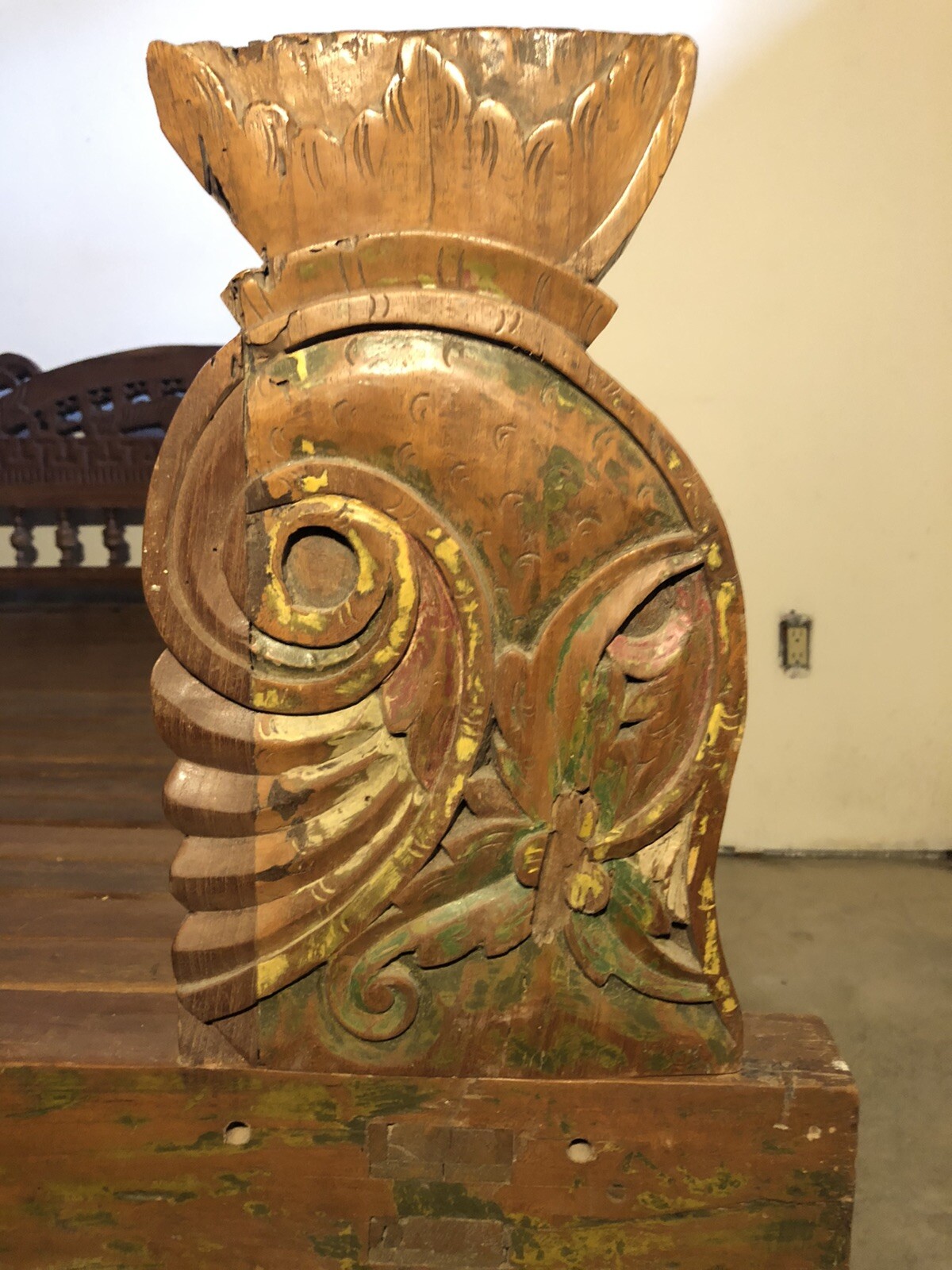 Antique Indonesian teak daybed