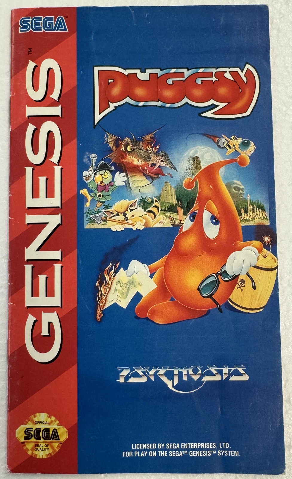 Puggsy (Genesis, 1993) Instruction Manual ONLY