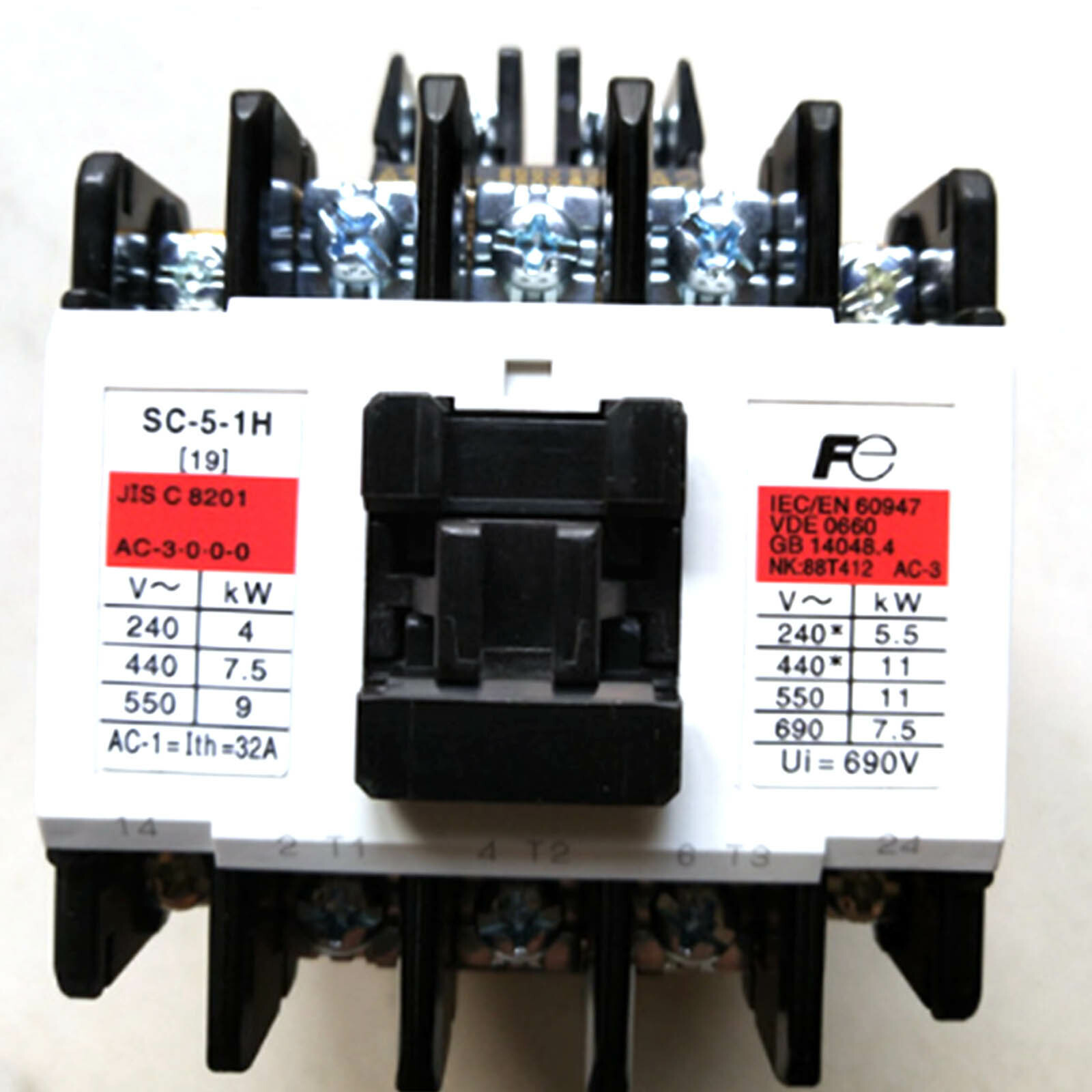 1PC NEW FOR FUJI AC contactor SC-5-1H AC110V 2a(2NO)/ SC51HAC110V