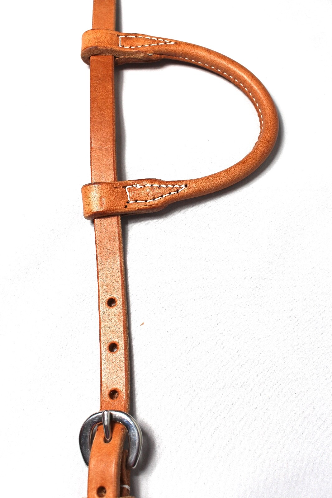 FS Tack Hermann Oak Harness Leather Rolled Sliding One Ear Headstall Snap Ends