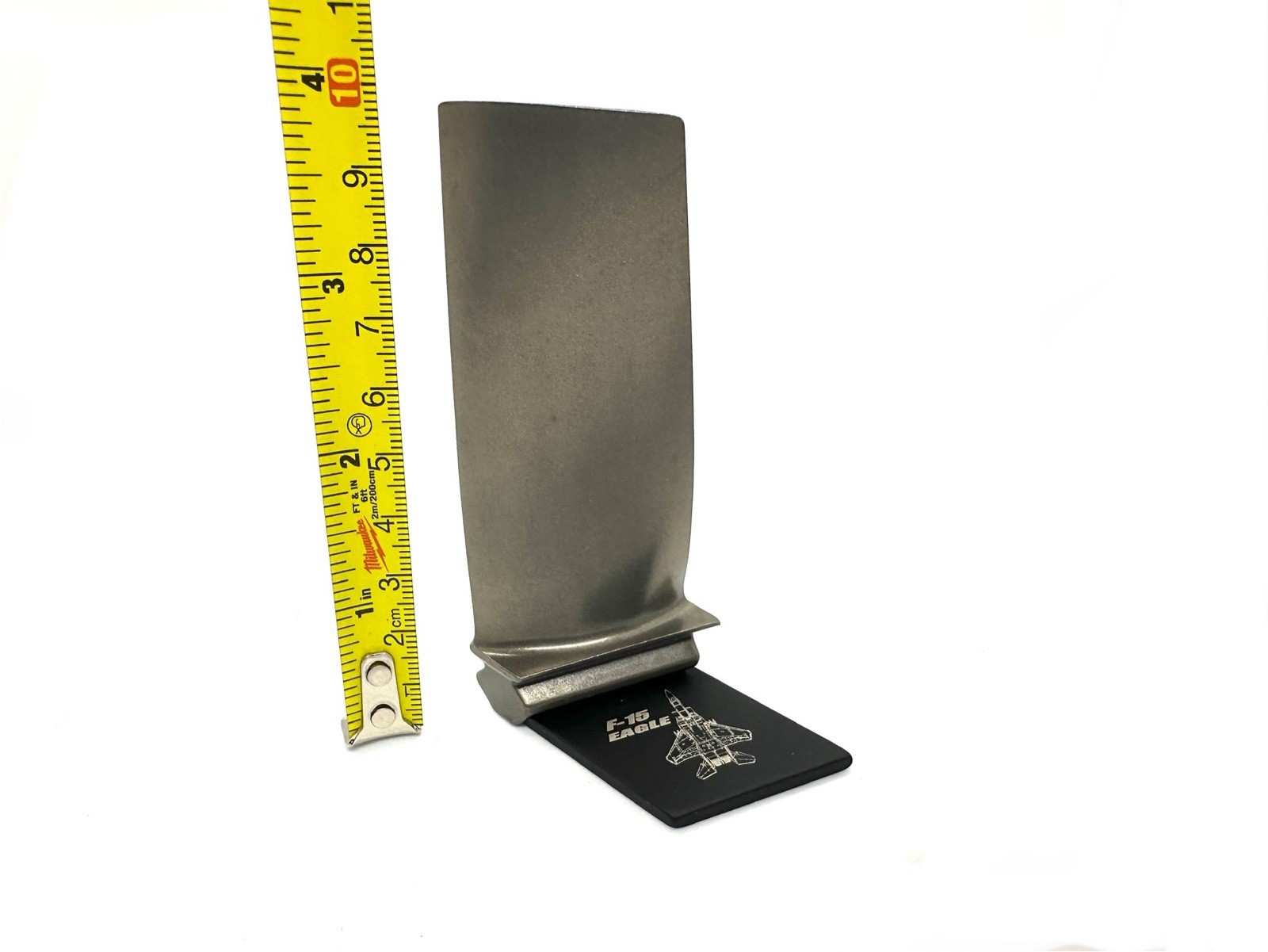 F-16/F-15 Titanium Jet Engine Blade. USAF Pilot Gift Turbine Boeing Eagle Model