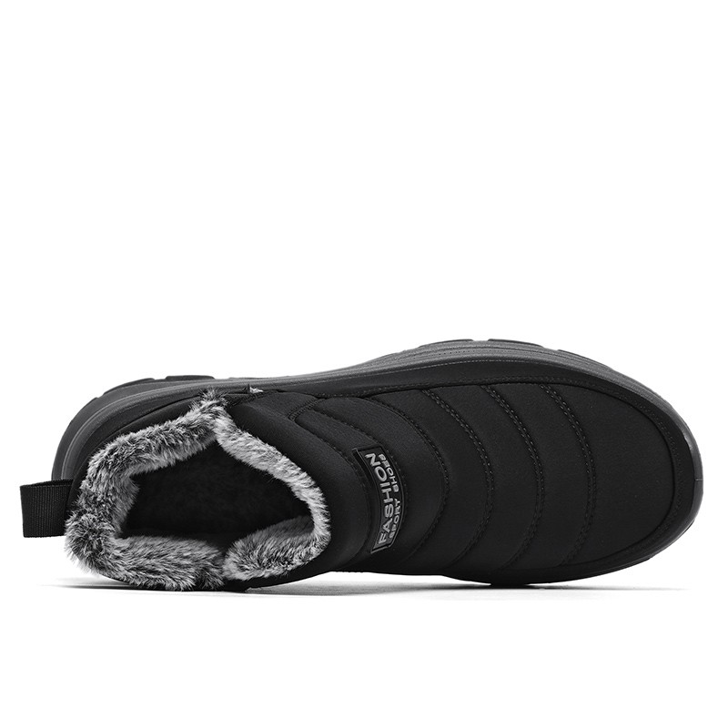 Men's Winter Insulated Snow Boots Short Ankle Boots Fur-lined Warm Cotton Shoes