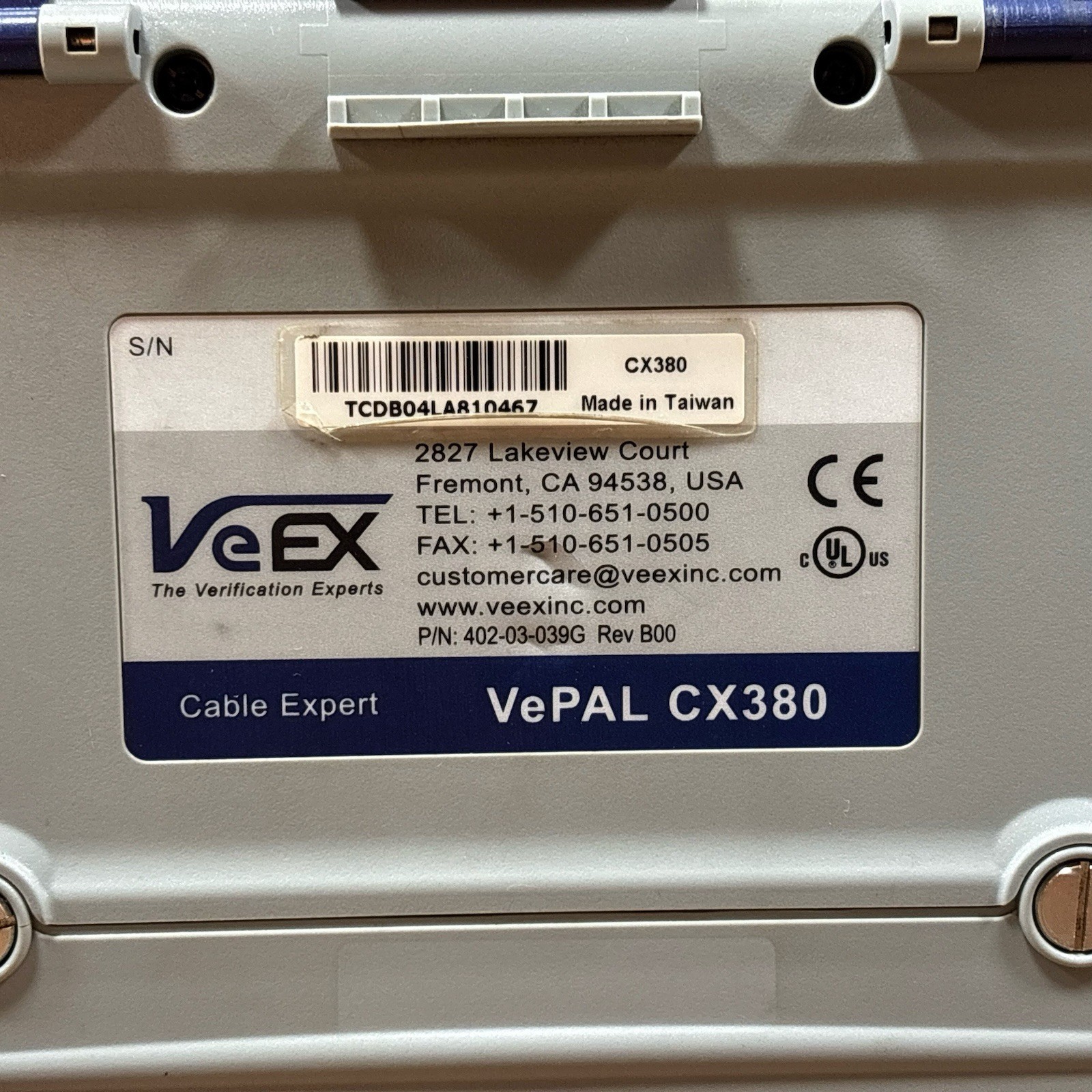 VeEX VePAL CX380 Advanced CATV Analyzer Tested & Working w/Case & Accessories
