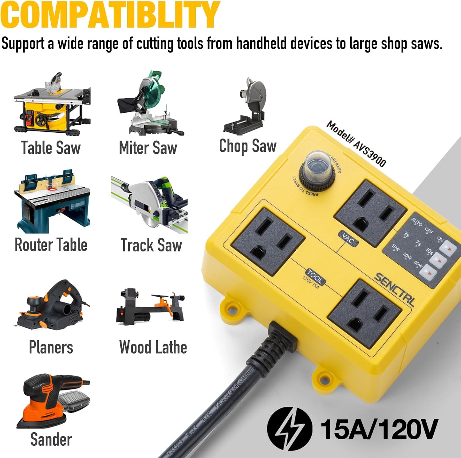 Automatic Vacuum Switch for Power Tools Dust Collector On Off