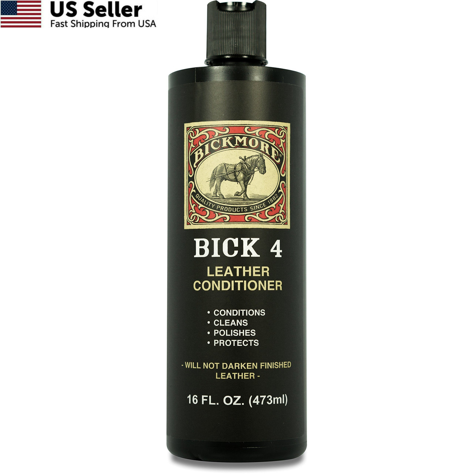Bickmore Bick 4 Leather Conditioner and 16 Fl Oz (Pack of 1), Black