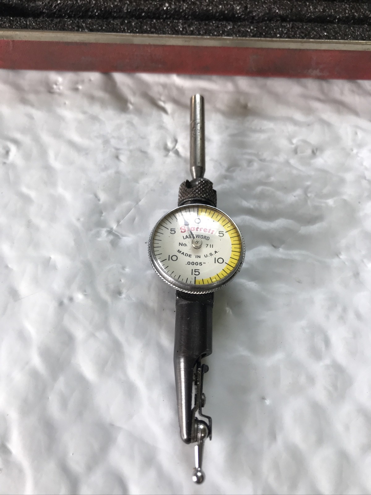 Starrett No. 711-M Last Word Dial Indicator With Attachments and Case
